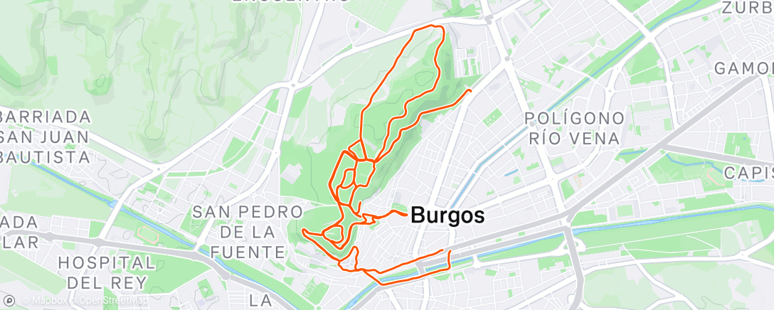 Map of the activity, Carrera de mañana