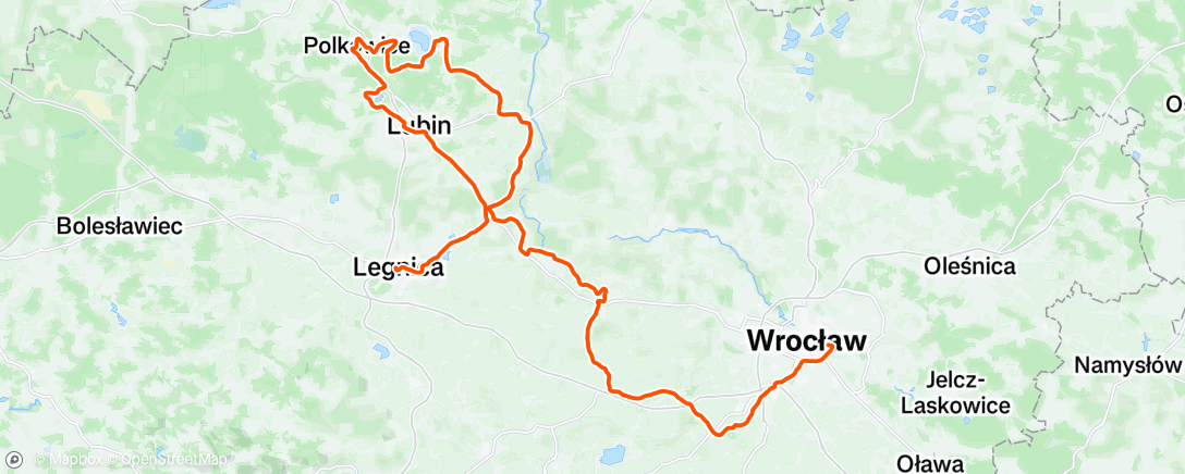 Map of the activity, Tour of Poland 1