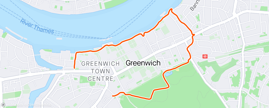Карта физической активности (Greenwich Park)