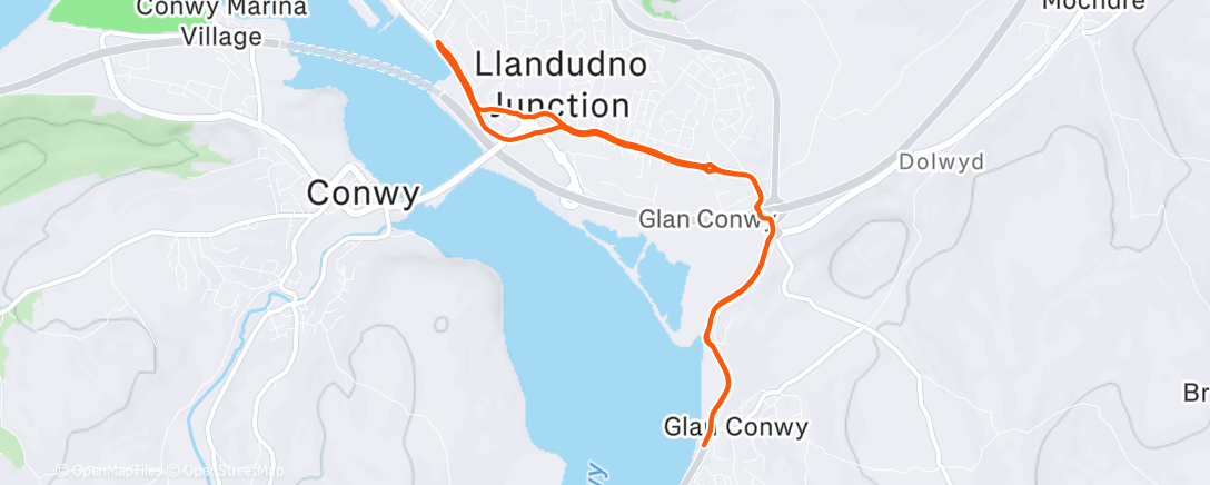 Map of the activity, Morning Run