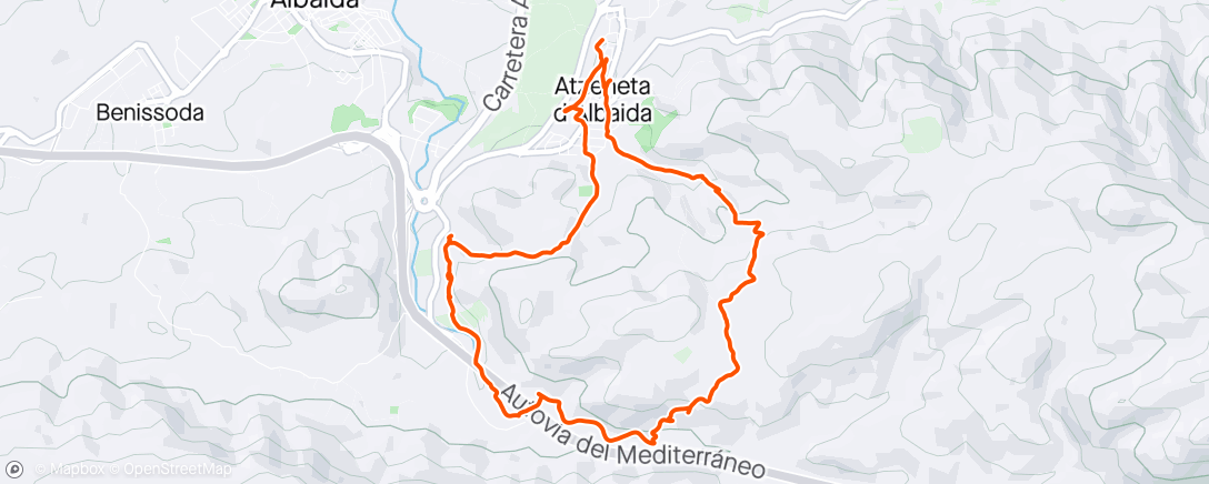 Map of the activity, Atzeneta d'Albaida