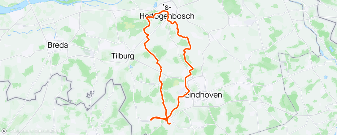 Map of the activity, Rondje Den Bosche Bol