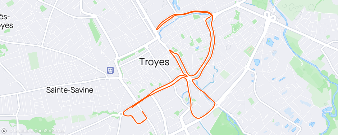 Map of the activity, 10KM de Troyes