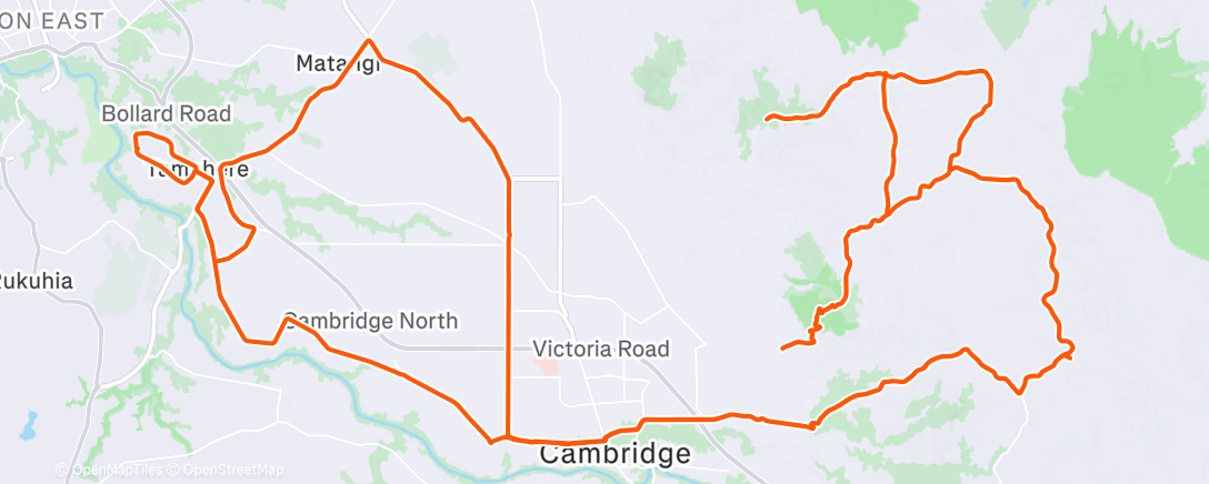 Map of the activity, Morning Ride