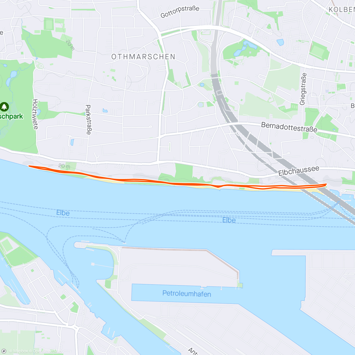 Map of the activity, Jogging am Morgen