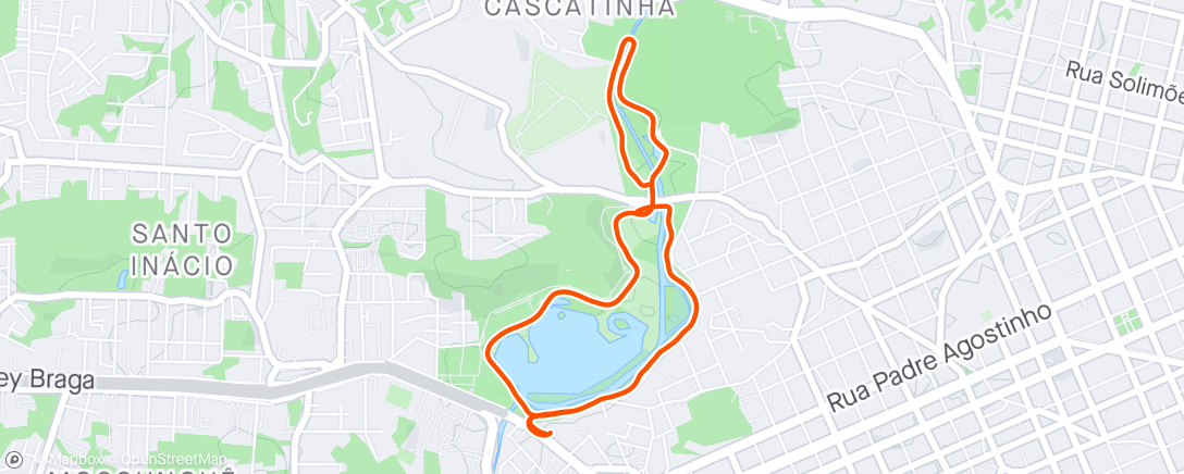 Map of the activity, Parque Barigui 6k