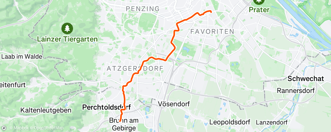 Map of the activity, Evening Ride #commutemarker.com