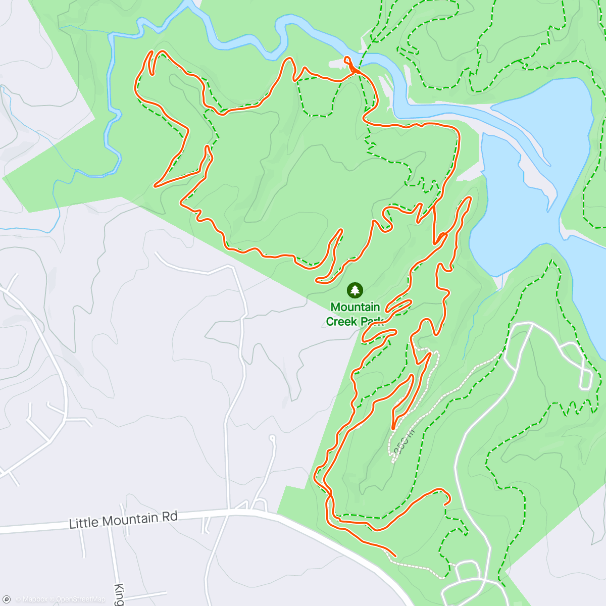 Map of the activity, Mountain Island