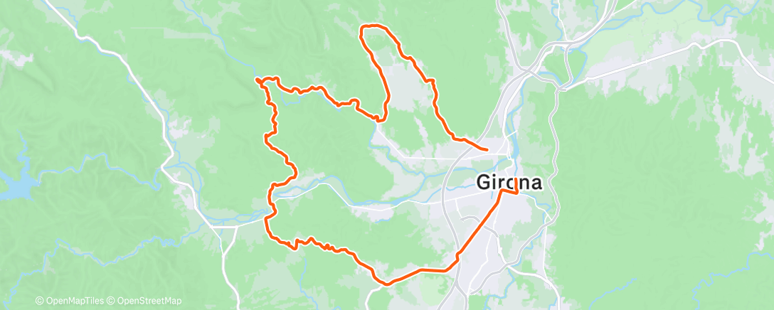 Map of the activity, Cycling