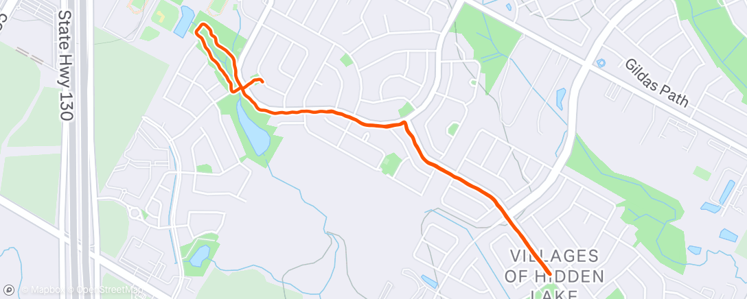Map of the activity, Morning Run