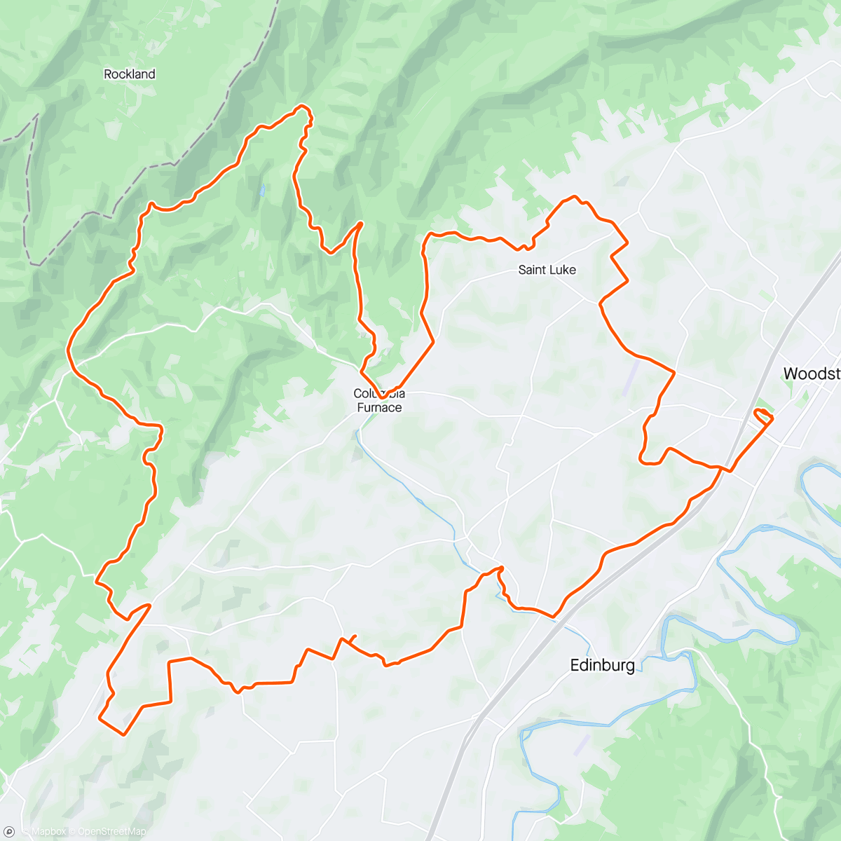 Mapa da atividade, Shenandoah Graveler - 50