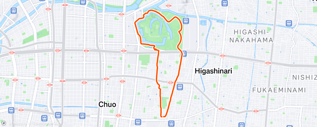 Mapa da atividade, Lunch Run