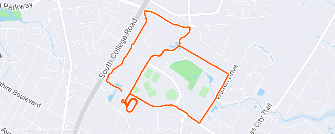 Map of the activity, Morning Run