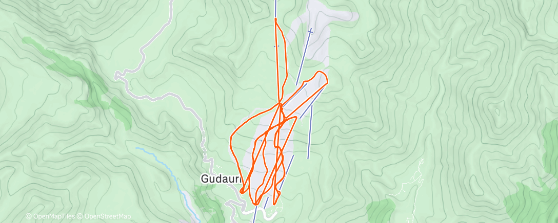 Карта физической активности (Гудаури. День 2)