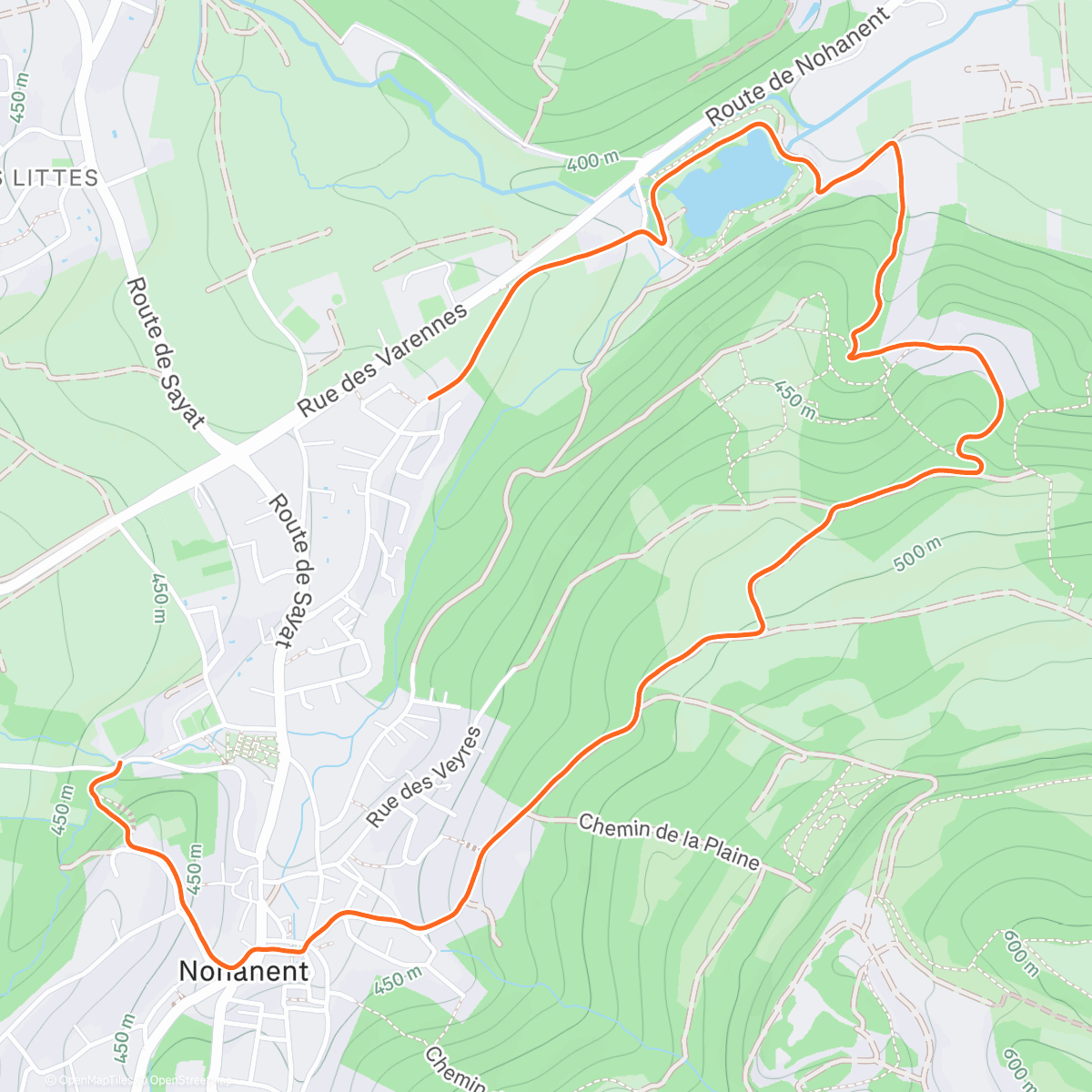 Map of the activity, Petit tour dans Nohanent ❄️🎅