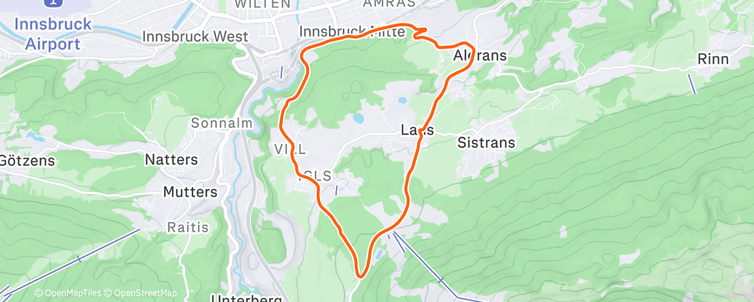 Map of the activity, Zwift - Innsbruck