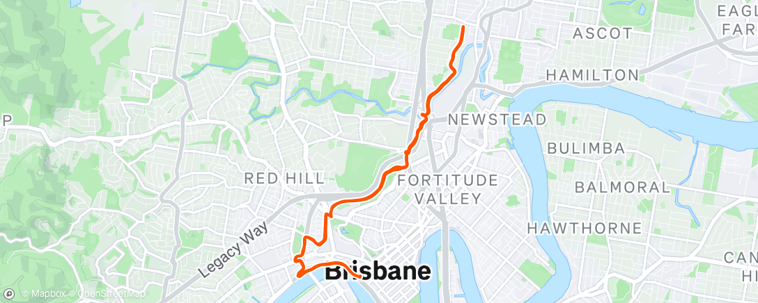 Map of the activity, Lunch Run