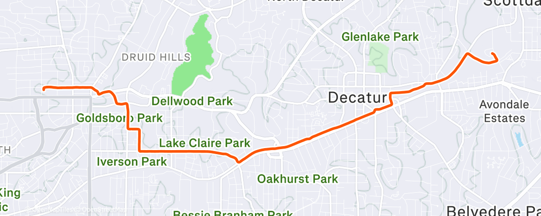 Map of the activity, New Chain Ride