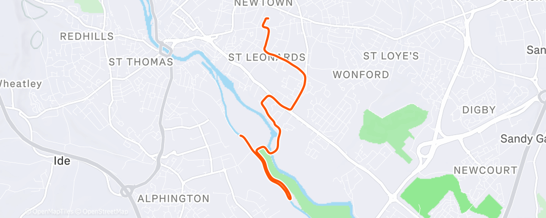 Map of the activity, Morning Run