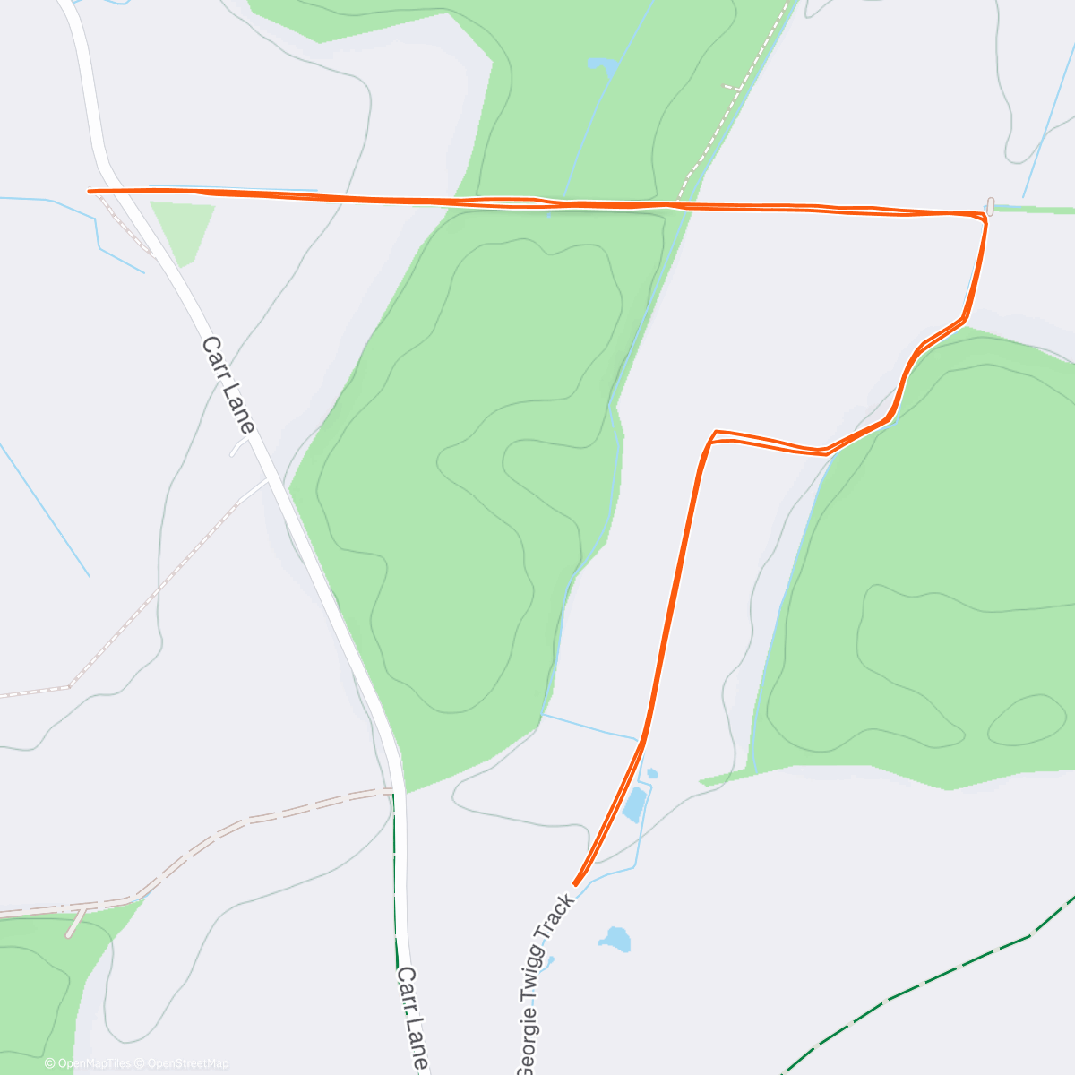 Map of the activity, Doddington ParkRun (23.03)