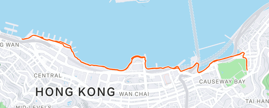 Map of the activity, Easy run