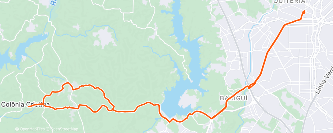 Map of the activity, Pedalada matinal