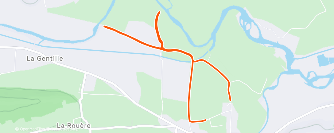 Map of the activity, Trail le midi