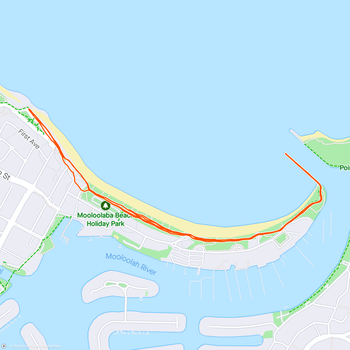 Map of the activity, Mooloolaba Anzac Day Sunrise