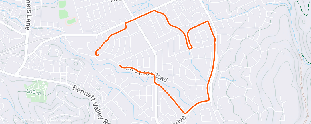 Map of the activity, Lunch Run