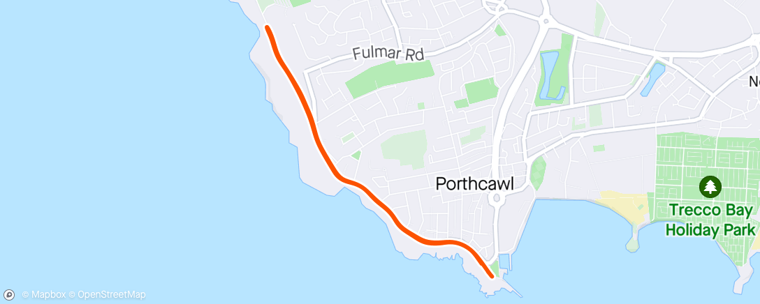 Map of the activity, Porthcawl Parkrun