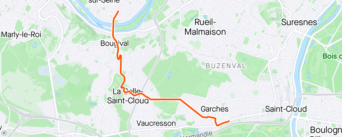 Map of the activity, Trajet de Croissy-sur-Seine à Saint-Cloud