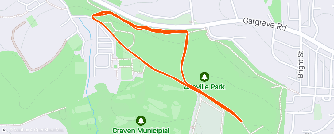 Map of the activity, Park Run Skipton