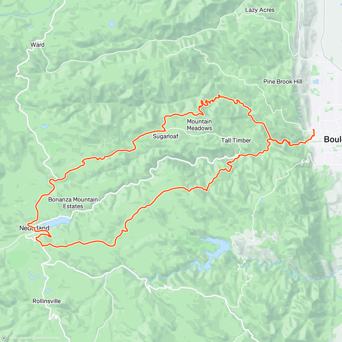 Map of the activity, LoganKing-Sugarloaf-Ned-Mags