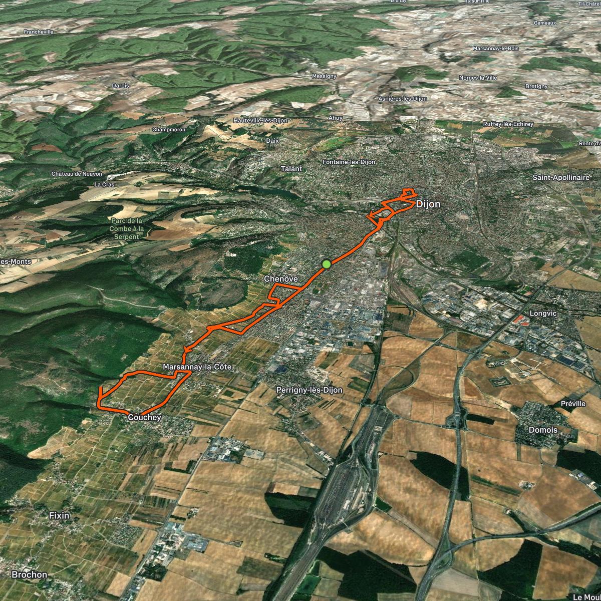 Map of the activity, Digressions dijonnaises avec Tibaldo