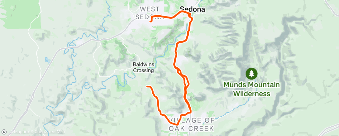 Map of the activity, VOC, Verde School Road and back