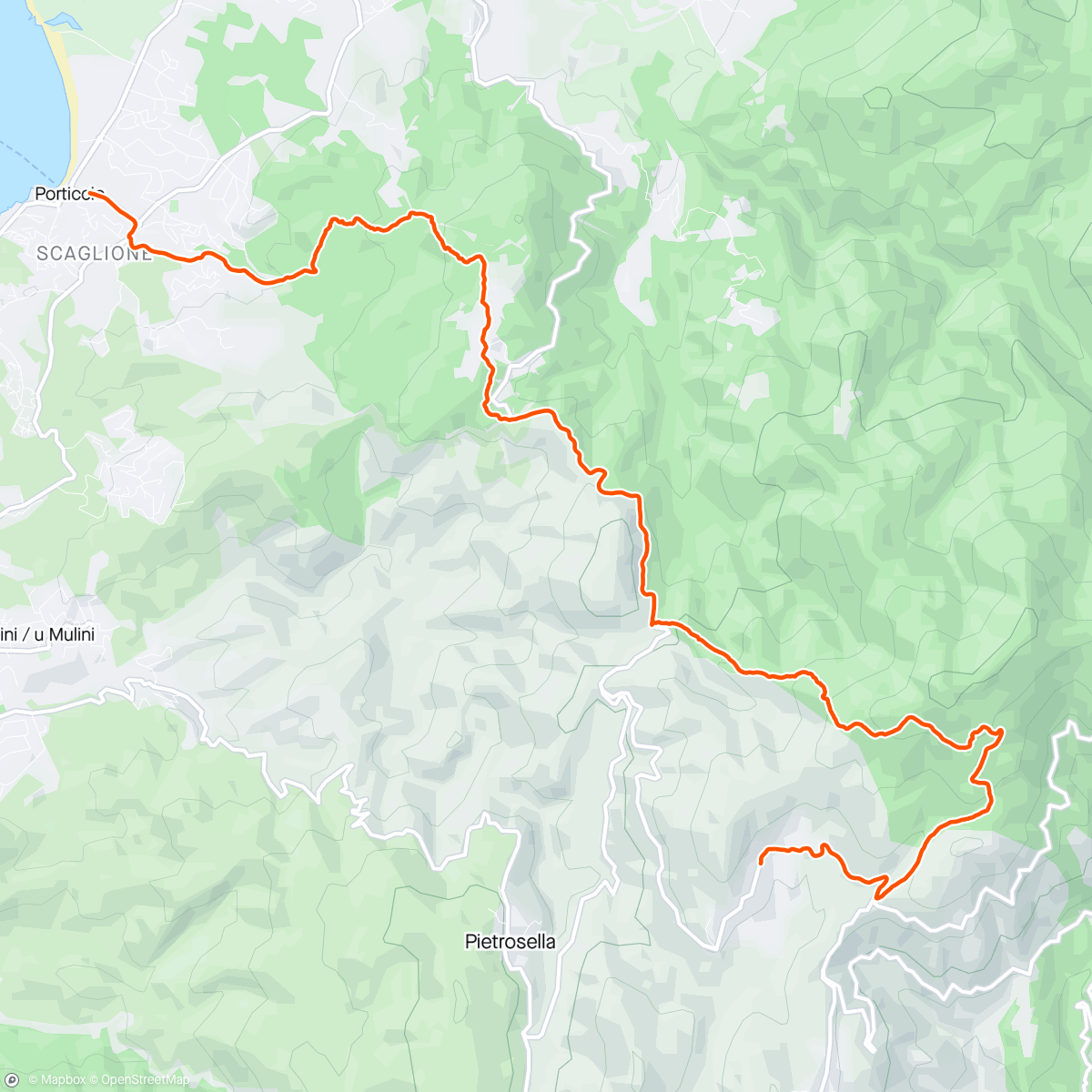 活动地图，Corsica Hiking - Mare a Monti - Day 6