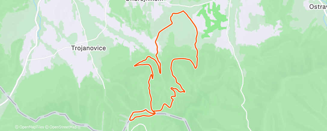 Карта физической активности (Morning Trail Run)