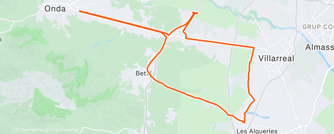 Карта физической активности (Bicicleta por la tarde)