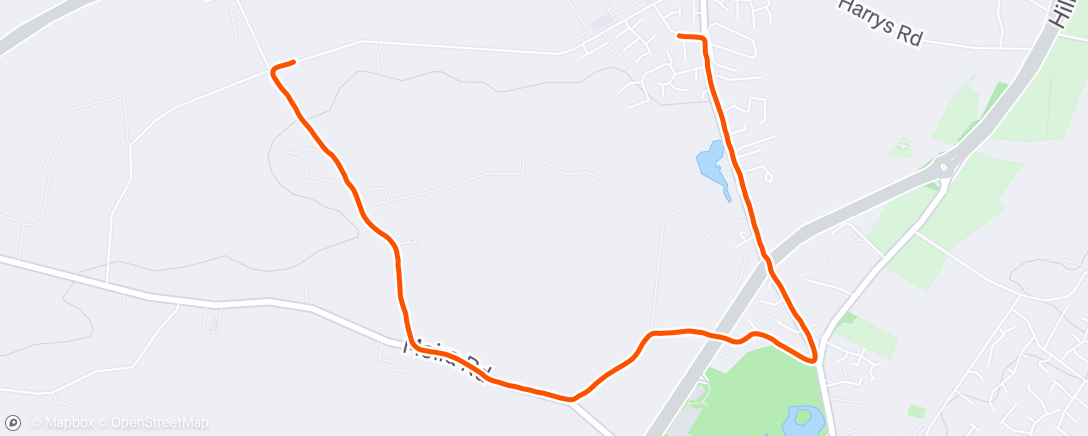Map of the activity, Evening Run