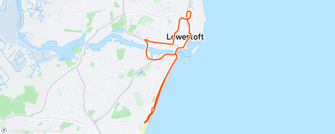 Map of the activity, Afternoon Run