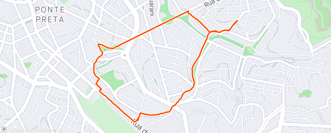 Map of the activity, Caminhada com kiara