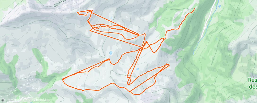 Map of the activity, Les Contamines Alpine Ski