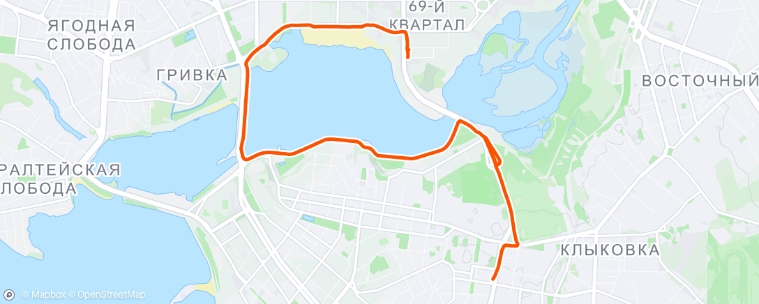 Map of the activity, Morning Run