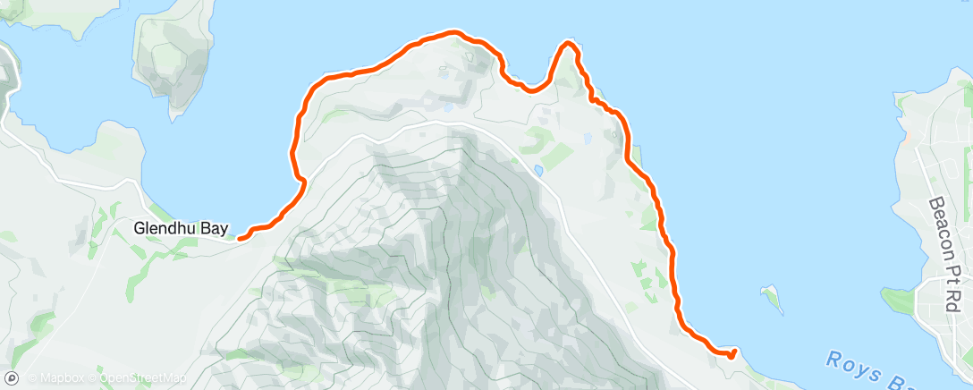 Map of the activity, 6x6min on rolling trails