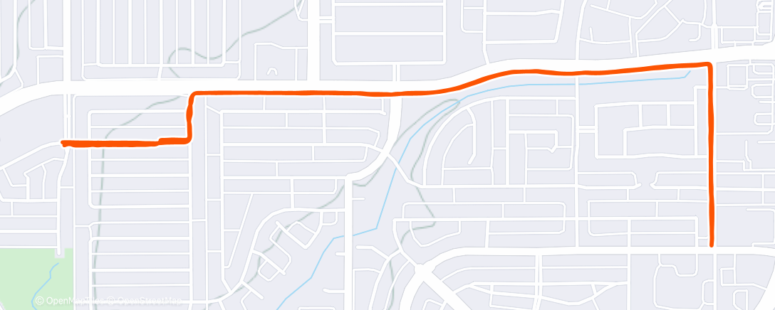 Map of the activity, Afternoon Run