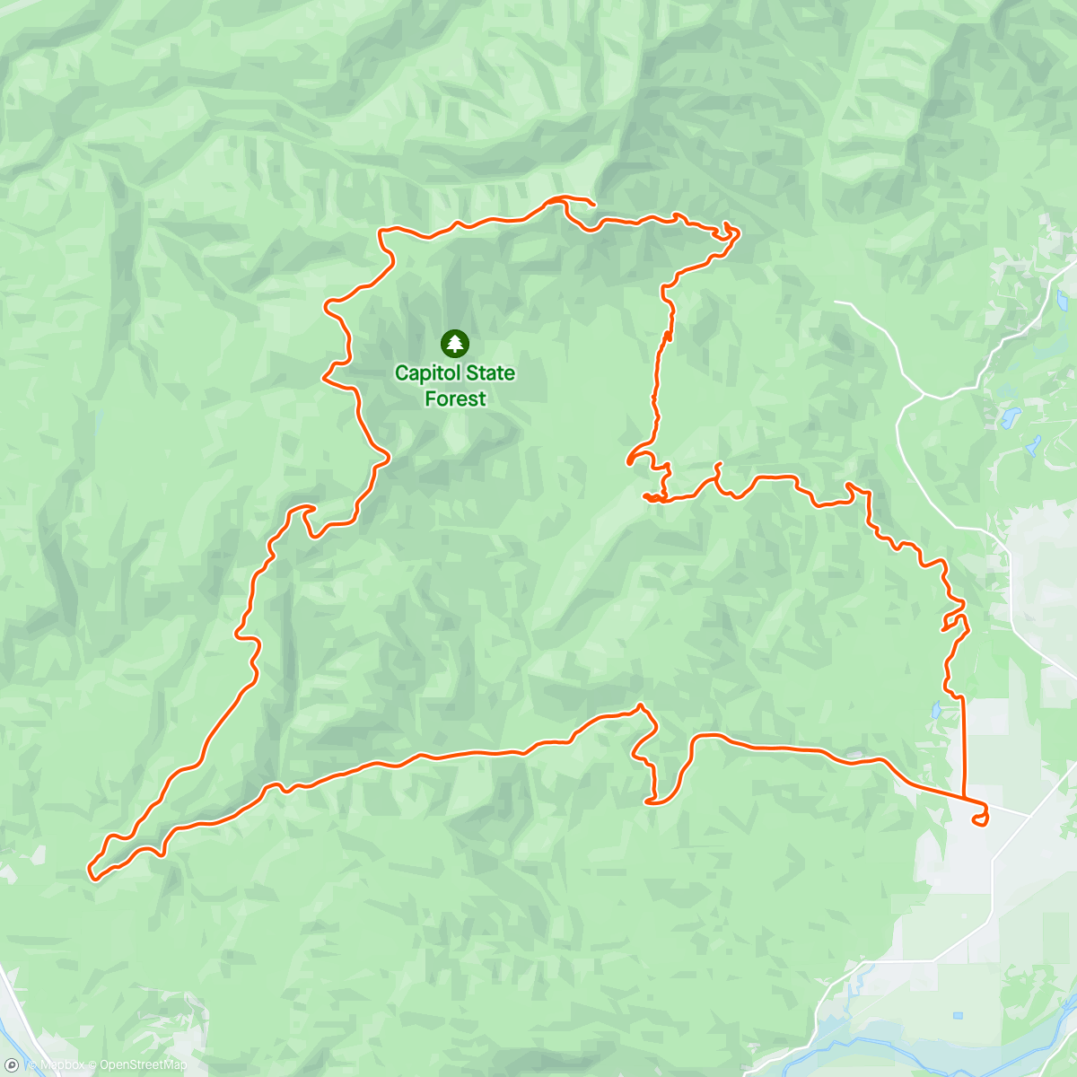 Mapa da atividade, Cap Forest gravel