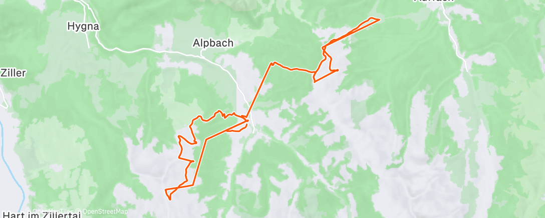 Map of the activity, Skiabfahrt am Nachmittag