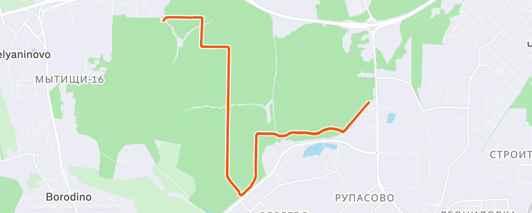 Карта физической активности (Северный лыжный заезд (после обеда))