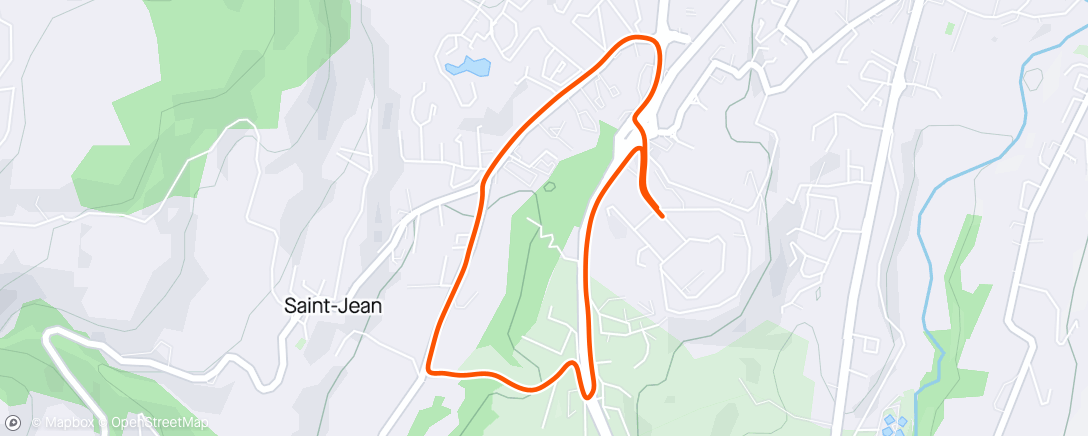 Map of the activity, Course à pied dans l'après-midi