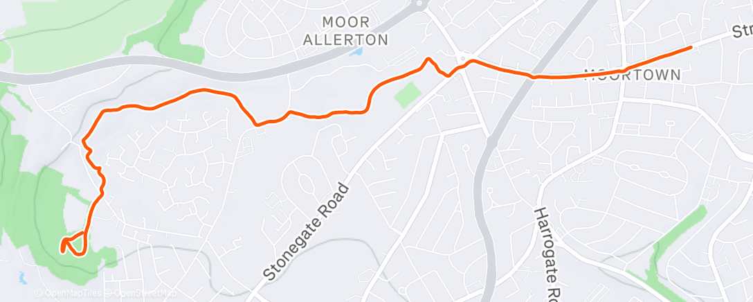 Map of the activity, Morning Run